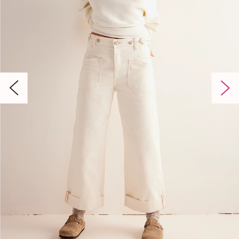 Free People We The Free Palmer Cuffed Jeans - Picture 2 of 9